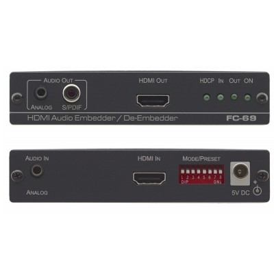 4K60 4:2:0 HDMI Audio Embedder/De–Embedder Kramer FC-69