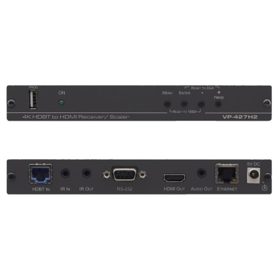 4K60 4:4:4 HDMI HDCP 2.2 Receiver/Scaler over Extended–Reach HDBaseT Kramer VP-427H2